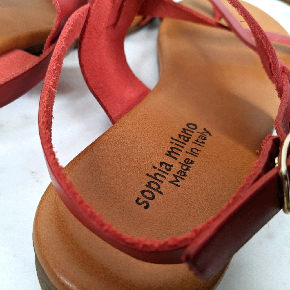 Red Strappy Sandals - Picture 4 of 9
